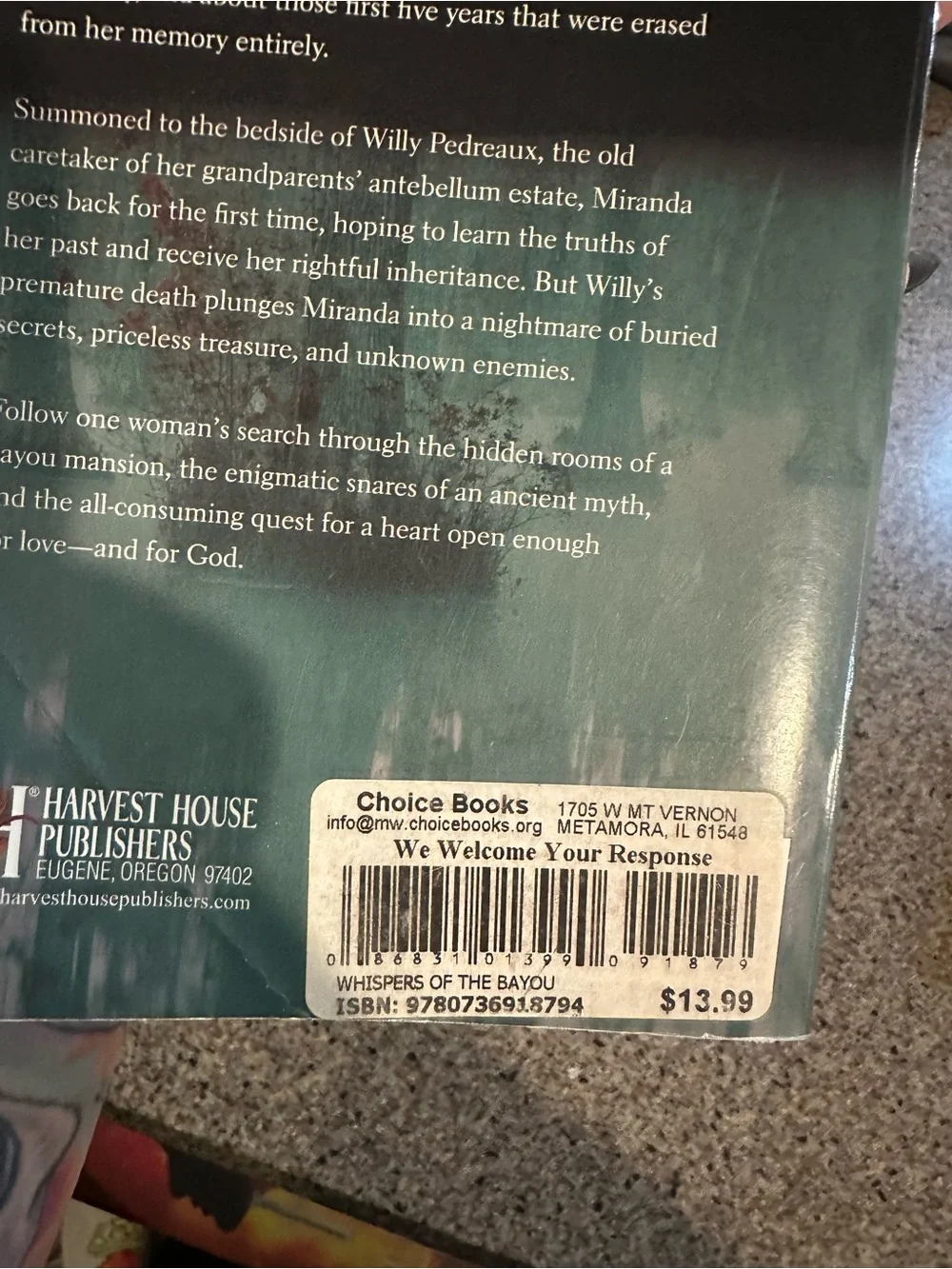 Whispers of the Bayou Teal Paperback -
